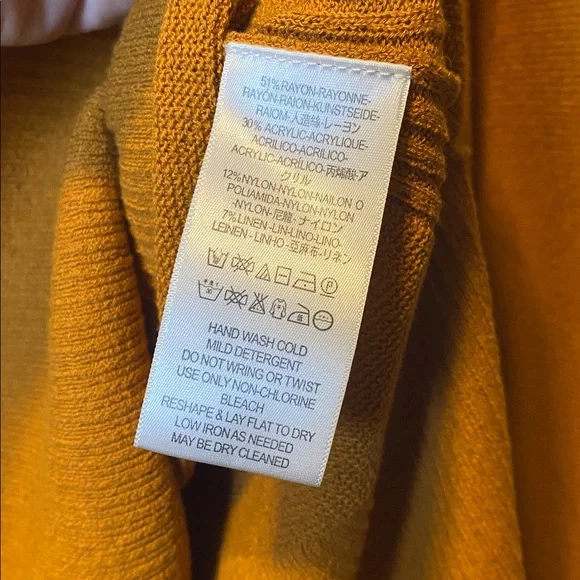 Free People Criss Cross Tunic Sweater Women’s Medium Ginger Root Linen Blend Top - Picture 9 of 15